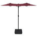 Umbrelă de soare două capete, cu LED-uri, roșu bordo 316x240 cm - WALTI WALTI