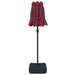 Umbrelă de soare două capete, cu LED-uri, roșu bordo 316x240 cm - WALTI WALTI