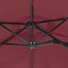 Umbrelă de soare două capete, cu LED-uri, roșu bordo 316x240 cm - WALTI WALTI