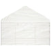 Foișor cu acoperiș, alb, 6,69x4,08x3,22 m, polietilenă - WALTI WALTI