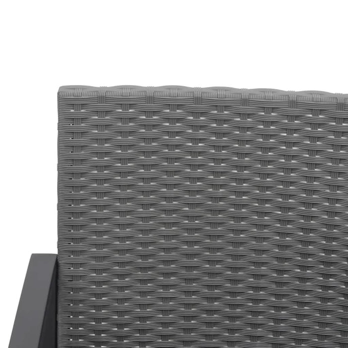 Set mobilier de grădină cu perne, 5 piese, gri închis, PP ratan - WALTI WALTI