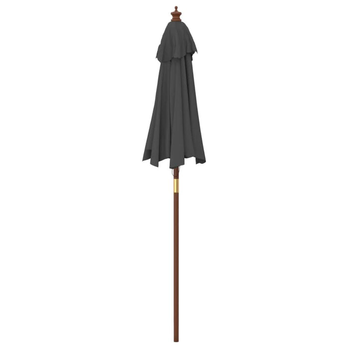 Umbrelă de soare de grădină stâlp din lemn antracit 196x231 cm - WALTI WALTI