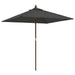 Umbrelă soare de grădină stâlp din lemn antracit 198x198x231 cm - WALTI WALTI