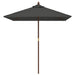 Umbrelă soare de grădină stâlp din lemn antracit 198x198x231 cm - WALTI WALTI