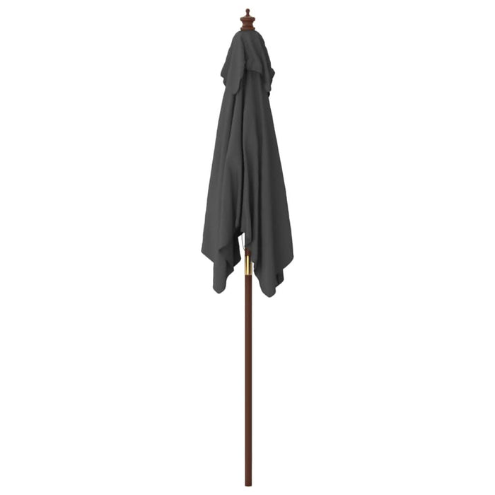Umbrelă soare de grădină stâlp din lemn antracit 198x198x231 cm - WALTI WALTI