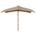 Umbrelă de grădină stâlp din lemn, taupe, 300x300x273 cm - WALTI WALTI