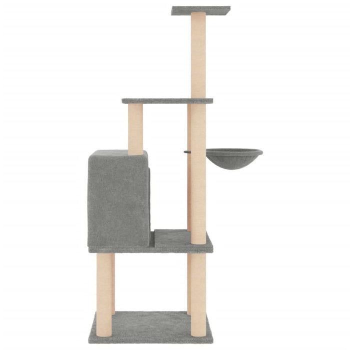 Ansamblu de pisici, stâlpi din funie sisal, gri deschis, 132 cm - WALTI WALTI