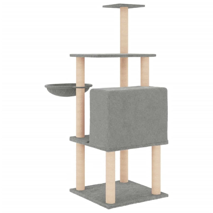 Ansamblu de pisici, stâlpi din funie sisal, gri deschis, 132 cm - WALTI WALTI