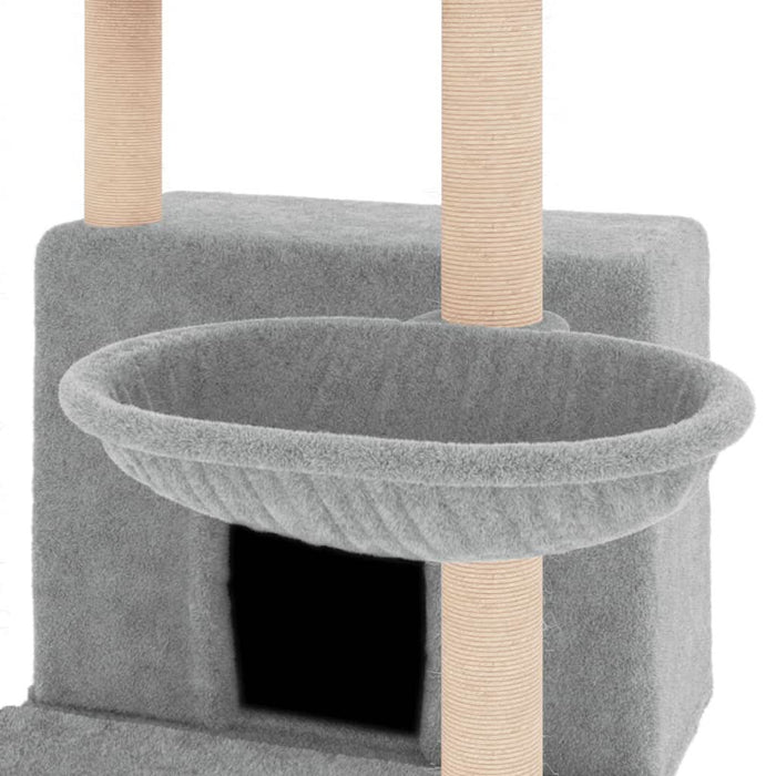 Ansamblu de pisici, stâlpi din funie sisal, gri deschis, 132 cm - WALTI WALTI