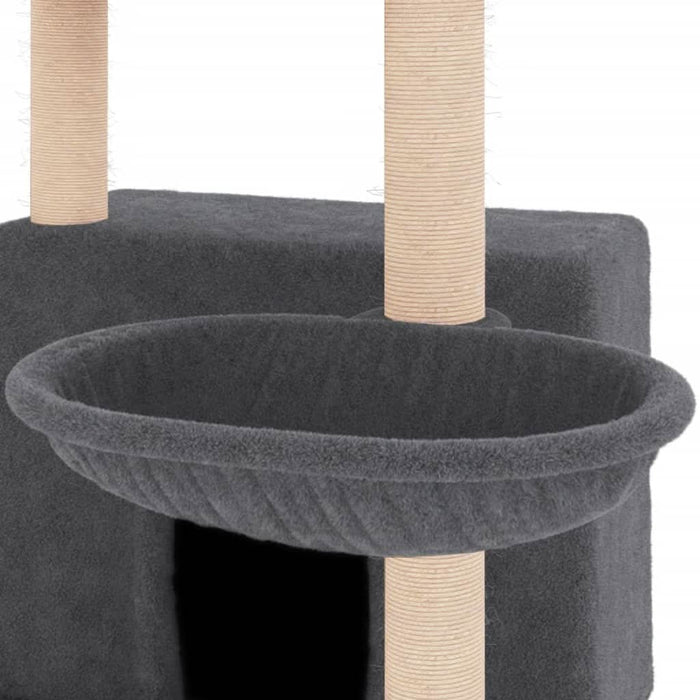Ansamblu de pisici, stâlpi din funie sisal, gri închis, 132 cm - WALTI WALTI
