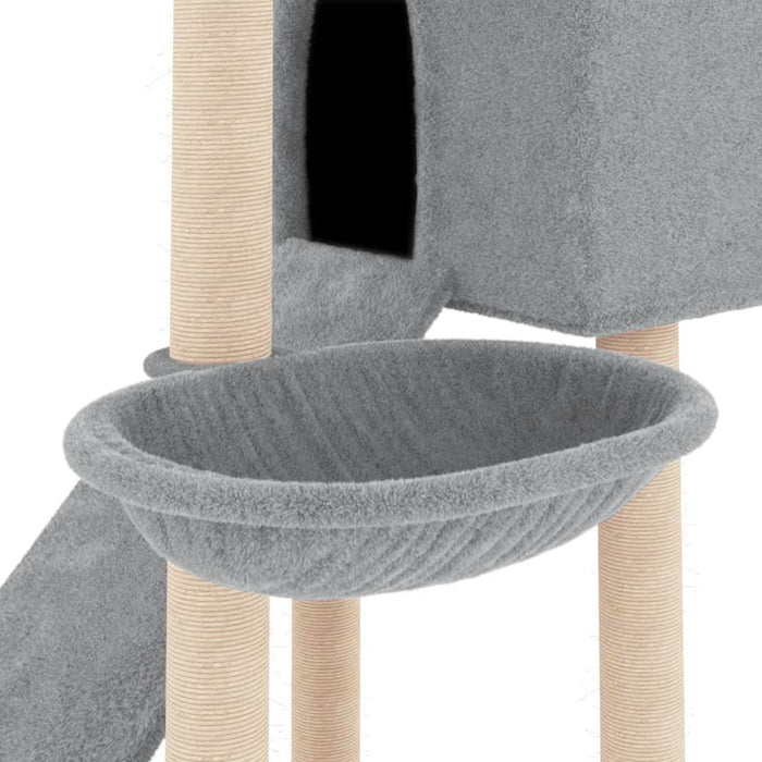 Ansamblu de pisici, stâlpi din funie sisal, gri deschis, 153 cm - WALTI WALTI