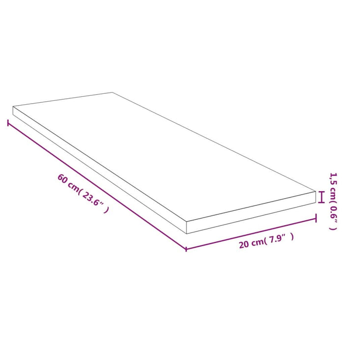 Raft de perete, 60x20x1,5 cm, bambus - WALTI WALTI