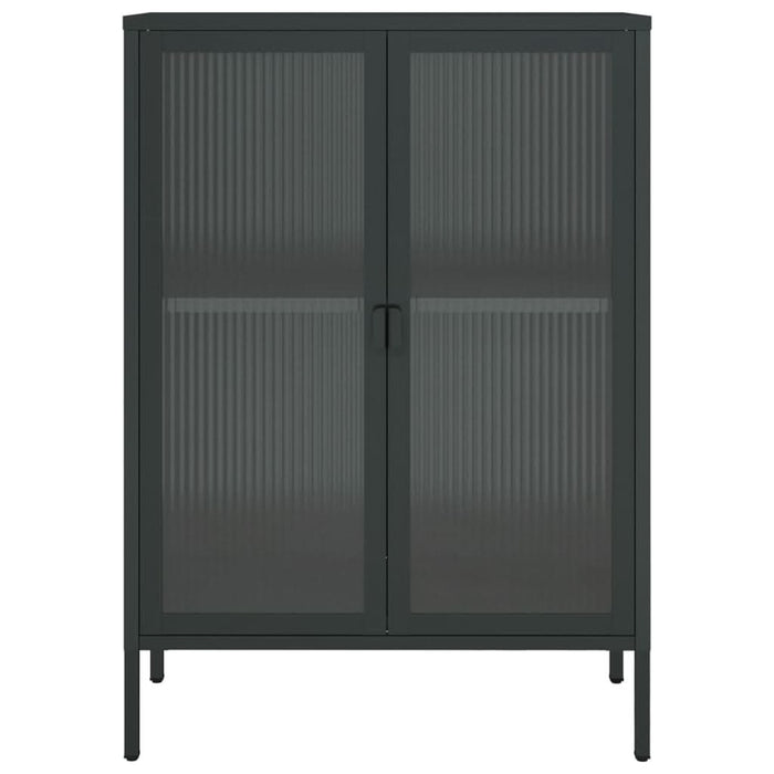 Servantă, negru, 75x35x105 cm, sticlă și oțel - WALTI WALTI