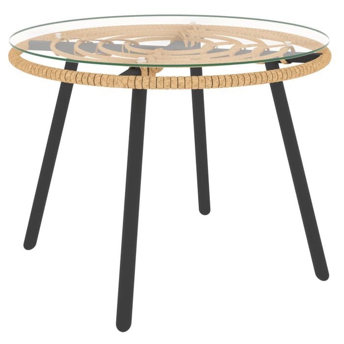 Set mobilier de grădină cu perne bej, 3 piese, poliratan - WALTI WALTI