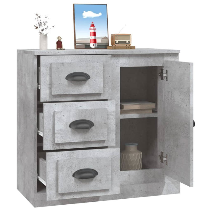 Servantă, gri beton, 70x35,5x67,5 cm, lemn prelucrat - WALTI WALTI