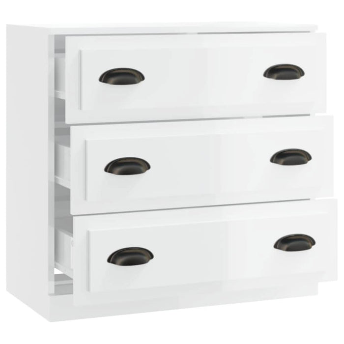 Servantă, alb extralucios, 70x35,5x67,5 cm, lemn prelucrat - WALTI WALTI