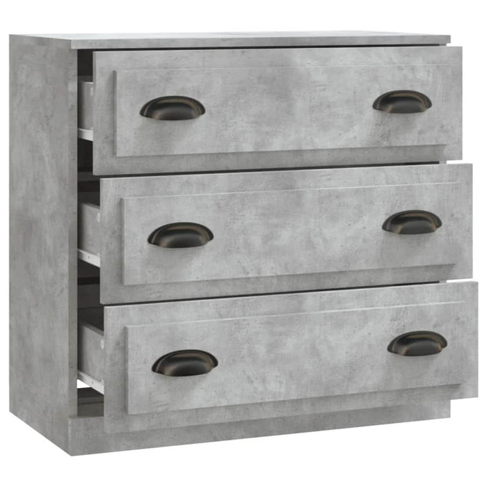 Servantă, gri beton, 70x35,5x67,5 cm, lemn prelucrat - WALTI WALTI