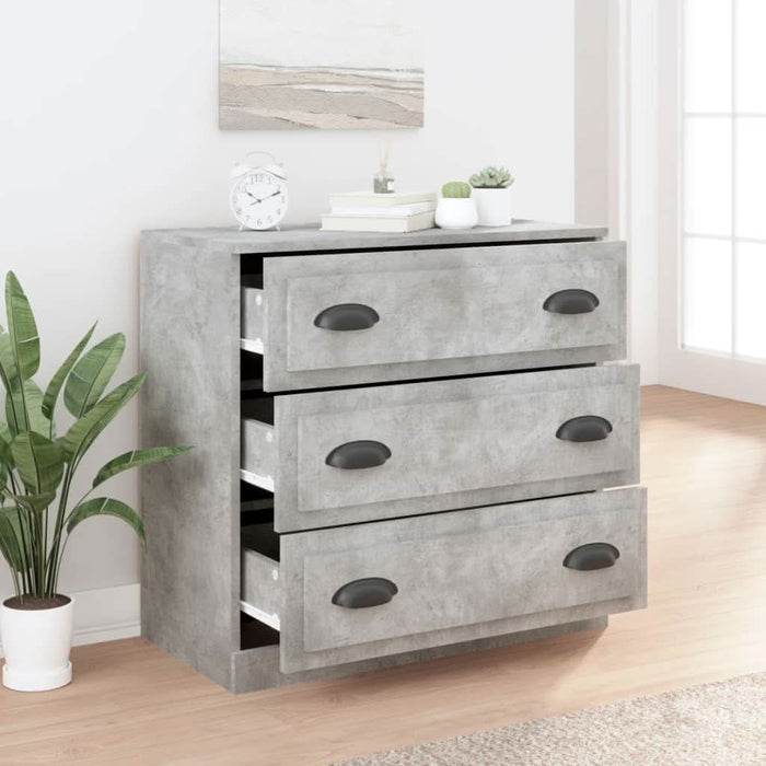 Servantă, gri beton, 70x35,5x67,5 cm, lemn prelucrat - WALTI WALTI