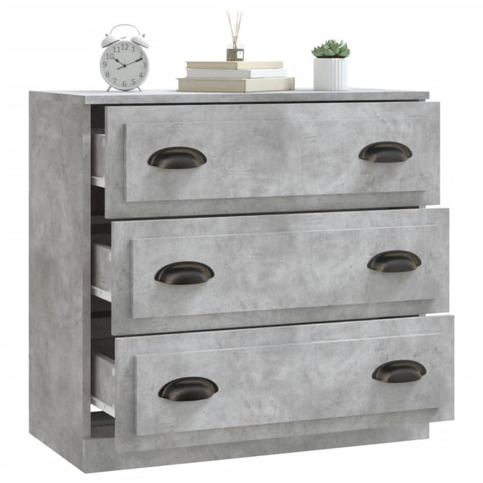 Servantă, gri beton, 70x35,5x67,5 cm, lemn prelucrat - WALTI WALTI