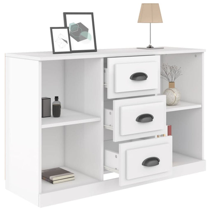 Servantă, alb extralucios, 104,5x35,5x67,5 cm, lemn prelucrat - WALTI WALTI