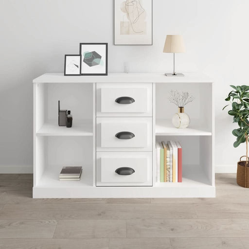 Servantă, alb extralucios, 104,5x35,5x67,5 cm, lemn prelucrat - WALTI WALTI
