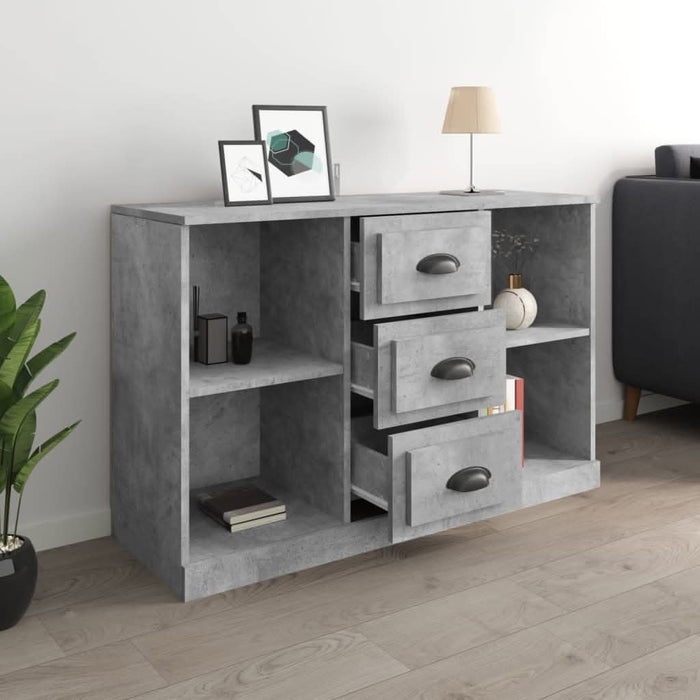 Servantă, gri beton, 104,5x35,5x67,5 cm, lemn prelucrat - WALTI WALTI