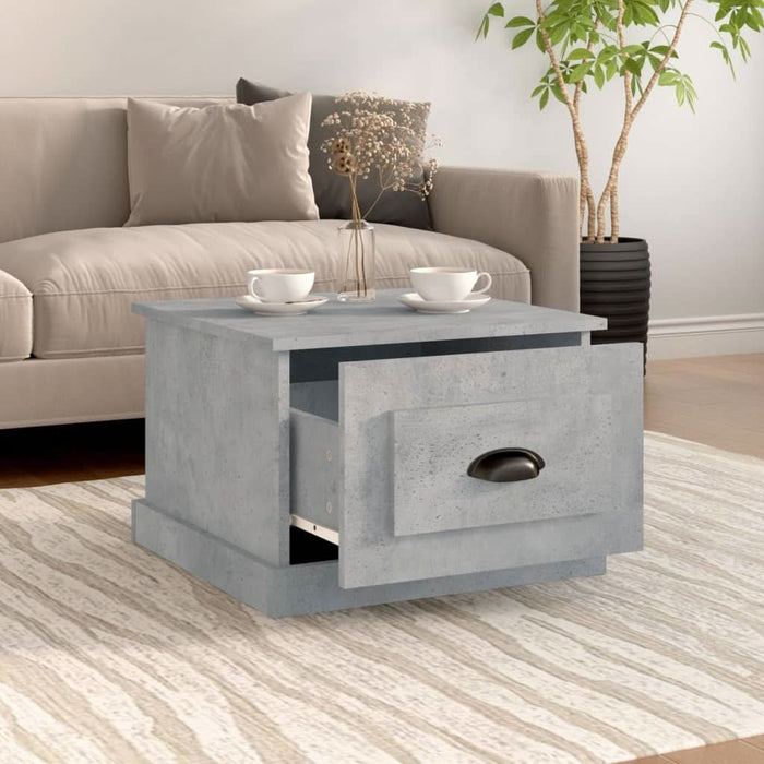 Măsuță de cafea, gri beton, 50x50x35 cm, lemn prelucrat - WALTI WALTI