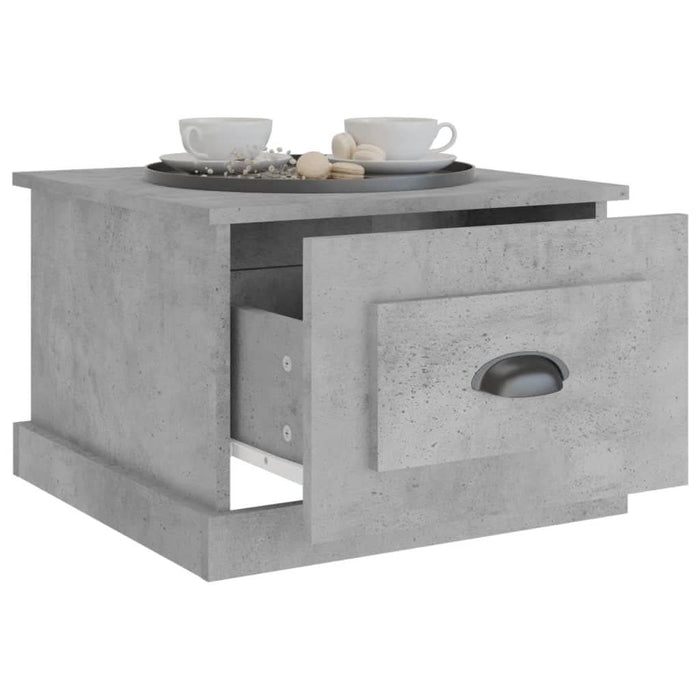 Măsuță de cafea, gri beton, 50x50x35 cm, lemn prelucrat - WALTI WALTI