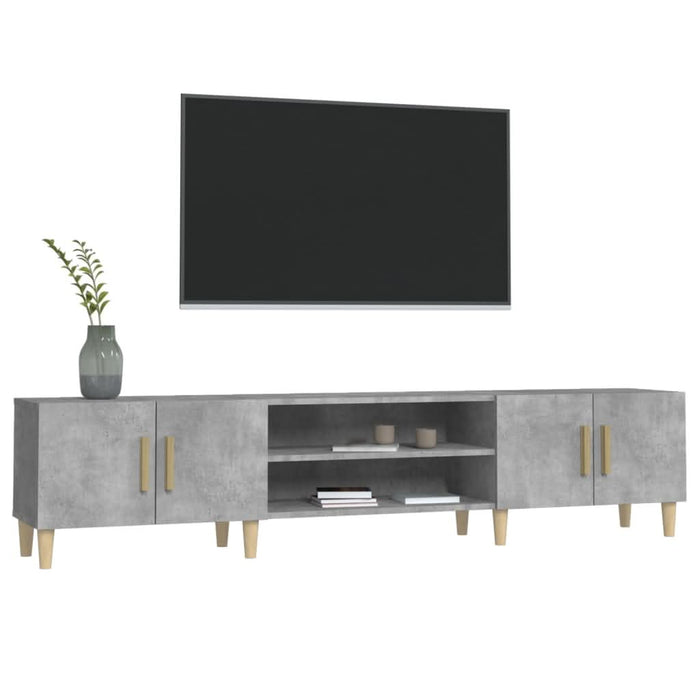 Comodă TV, gri beton, 180x31,5x40 cm, lemn prelucrat - WALTI WALTI
