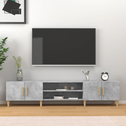 Comodă TV, gri beton, 180x31,5x40 cm, lemn prelucrat - WALTI WALTI