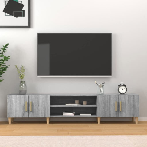 Comodă TV, gri sonoma, 180x31,5x40 cm, lemn prelucrat - WALTI WALTI