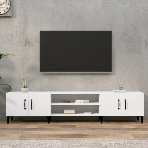 Comodă TV, alb, 180x31,5x40 cm, lemn prelucrat - WALTI WALTI