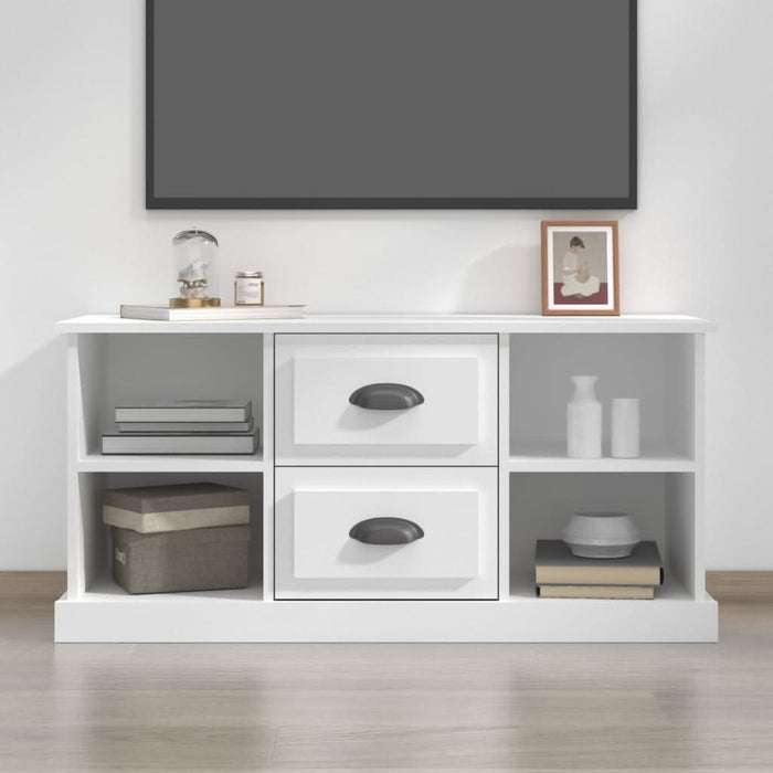Comodă TV, alb, 99,5x35,5x48 cm, lemn prelucrat - WALTI WALTI