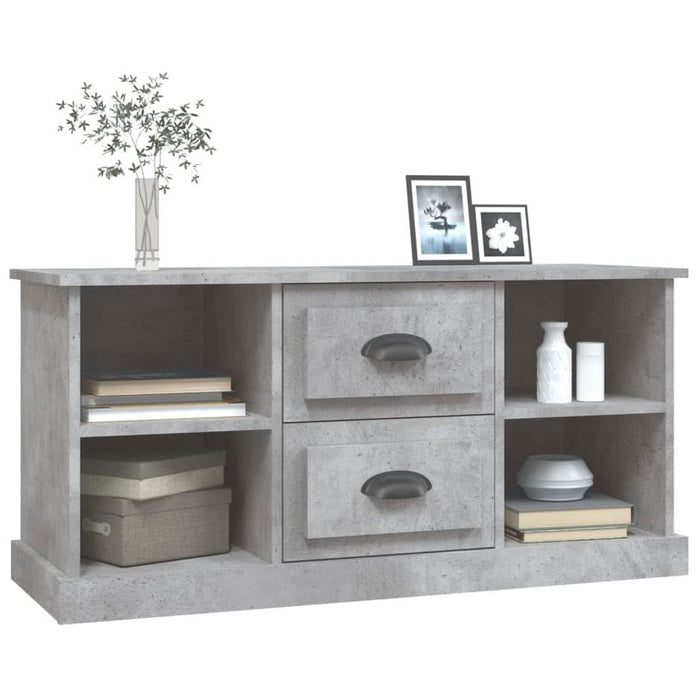 Comodă TV, gri beton, 99,5x35,5x48 cm, lemn prelucrat - WALTI WALTI