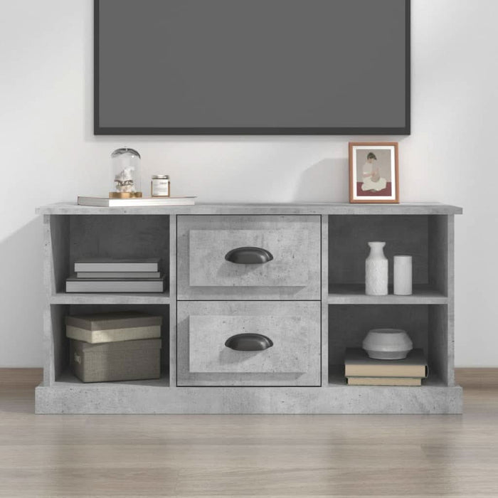 Comodă TV, gri beton, 99,5x35,5x48 cm, lemn prelucrat - WALTI WALTI