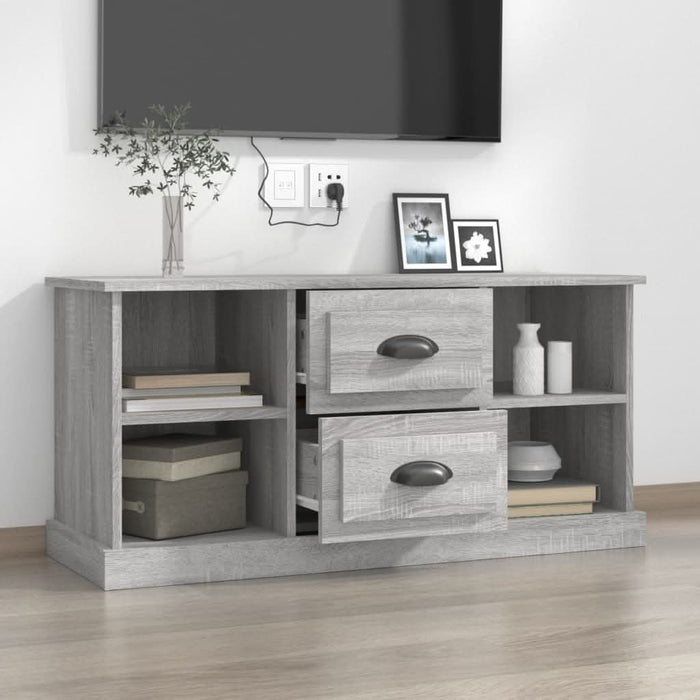 Comodă TV, gri sonoma, 99,5x35,5x48 cm, lemn prelucrat - WALTI WALTI