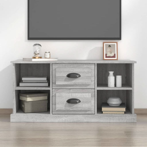Comodă TV, gri sonoma, 99,5x35,5x48 cm, lemn prelucrat - WALTI WALTI