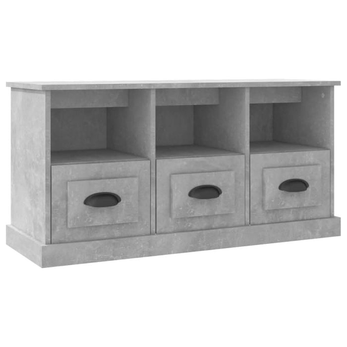 Comodă TV, gri beton, 100x35x50 cm, lemn prelucrat - WALTI WALTI