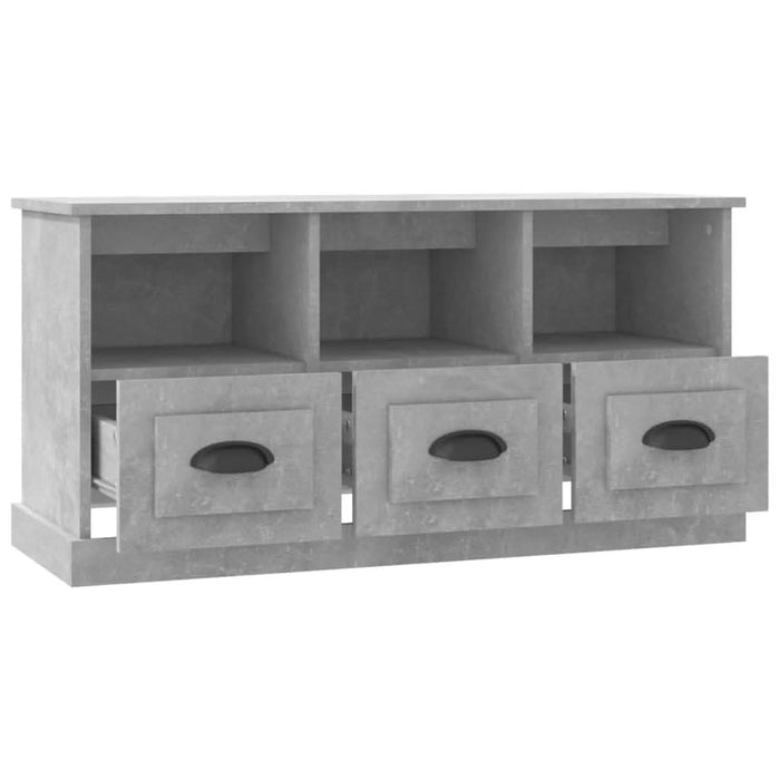 Comodă TV, gri beton, 100x35x50 cm, lemn prelucrat - WALTI WALTI