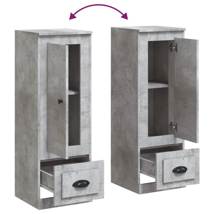 Dulap înalt, gri beton, 36x35,5x103,5 cm, lemn compozit - WALTI WALTI