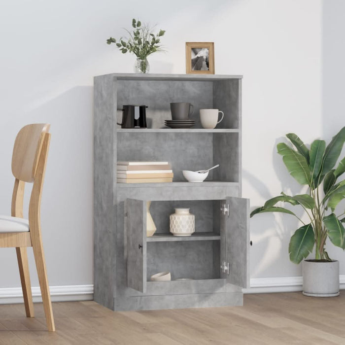 Dulap înalt, gri beton, 60x35,5x103,5 cm, lemn prelucrat - WALTI WALTI