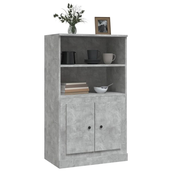 Dulap înalt, gri beton, 60x35,5x103,5 cm, lemn prelucrat - WALTI WALTI