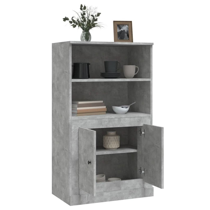Dulap înalt, gri beton, 60x35,5x103,5 cm, lemn prelucrat - WALTI WALTI