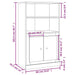 Dulap înalt, gri beton, 60x35,5x103,5 cm, lemn prelucrat - WALTI WALTI