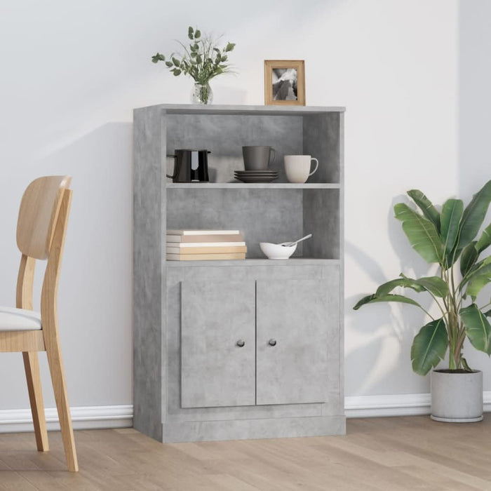 Dulap înalt, gri beton, 60x35,5x103,5 cm, lemn prelucrat - WALTI WALTI