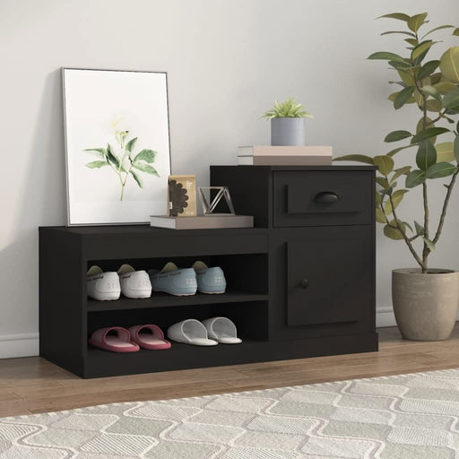 Pantofar, negru, 100x42x60 cm, lemn prelucrat - WALTI WALTI
