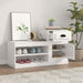 Pantofar, alb extralucios, 100x42x60 cm, lemn prelucrat - WALTI WALTI