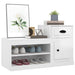 Pantofar, alb extralucios, 100x42x60 cm, lemn prelucrat - WALTI WALTI