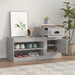 Pantofar, gri beton, 100x42x60 cm, lemn prelucrat - WALTI WALTI