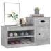 Pantofar, gri beton, 100x42x60 cm, lemn prelucrat - WALTI WALTI